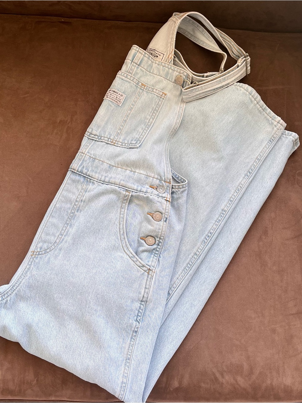 Levi's Light Wash Denim Overalls